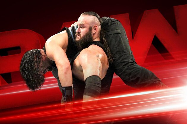 Braun Strowman carrying Roman Reigns' lifeless body.
