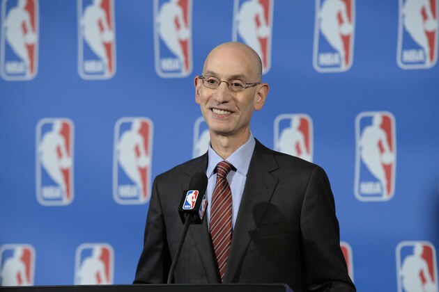 NEW YORK - OCTOBER 21: NBA Commissioner Adam Silver speaks to the media after the Board of Governors meetings on October 21, 2016 at the St. Regis Hotel in New York City. NOTE TO USER: User expressly acknowledges and agrees that, by downloading and/or using this photograph, user is consenting to the terms and conditions of the Getty Images License Agreement.  Mandatory Copyright Notice: Copyright 2016 NBAE (Photo by David Dow/NBAE via Getty Images)