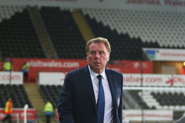 SWANSEA, WALES - DECEMBER 02: Manager of Queens Park Rangers Harry Redknapp arrives in the stadium ahead of the Barclays Premier League match at the Liberty Stadium on December 2, 2014 in Swansea, Wales.  (Photo by Michael Steele/Getty Images)