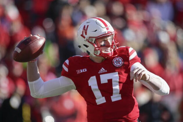 Nebraska quarterback Ryker Fyfe (17) throws during the first half of an NCAA college football game against Maryland in Lincoln, Neb., Saturday, Nov. 19, 2016. (AP Photo/Nati Harnik)