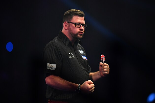 LONDON, ENGLAND - DECEMBER 21:  James Wade of England celebrates during his first round match against Ronny Huybrechts of Belgium on day seven of the 2017 William Hill PDC World Darts Championships at Alexandra Palace on December 21, 2016 in London, England. (Photo by Dan Mullan/Getty Images)