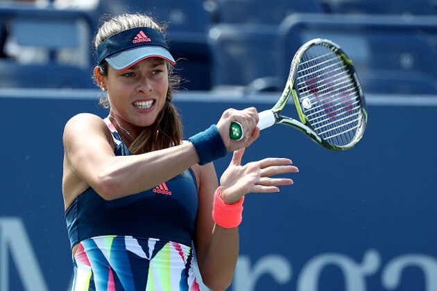 NEW YORK, NY - AUGUST 30: Ana Ivanovic of Serbia returns a shot to Denisa Allertova of Czech Republic during her first round Women's Singles match on Day Two of the 2016 US Open at the USTA Billie Jean King National Tennis Center on August 30, 2016 in the Flushing neighborhood of the Queens borough of New York City.  (Photo by Elsa/Getty Images)