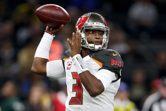 NEW ORLEANS, LA - DECEMBER 24:  Jameis Winston #3 of the Tampa Bay Buccaneers throws a pass against the New Orleans Saints at the Mercedes-Benz Superdome on December 24, 2016 in New Orleans, Louisiana.  (Photo by Jonathan Bachman/Getty Images)