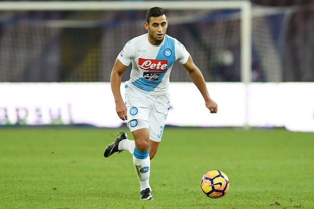 NAPLES, ITALY - DECEMBER 18:  Faouzi Ghoulam of SSC Napoli in action during the Serie A match between SSC Napoli and FC Torino at Stadio San Paolo on December 18, 2016 in Naples, Italy.  (Photo by Francesco Pecoraro/Getty Images)