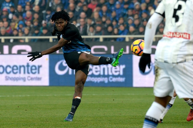BERGAMO, ITALY - DECEMBER 11:  Franck Kessie of Atalanta BC in action during the Serie A match between Atalanta BC and Udinese Calcio at Stadio Atleti Azzurri d'Italia on December 11, 2016 in Bergamo, Italy.  (Photo by Dino Panato/Getty Images)