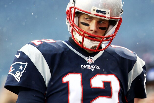 FOXBORO, MA - DECEMBER 24: Tom Brady #12 of the New England Patriots looks on before the game against the New York Jets at Gillette Stadium on December 24, 2016 in Foxboro, Massachusetts. (Photo by Maddie Meyer/Getty Images)