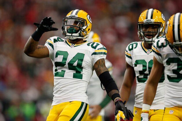 GLENDALE, AZ - DECEMBER 27:  Cornerback Quinten Rollins #24 of the Green Bay Packers during the NFL game against the Arizona Cardinals at the University of Phoenix Stadium on December 27, 2015 in Glendale, Arizona. The Cardinals defeated the Packers 38-8.  (Photo by Christian Petersen/Getty Images)