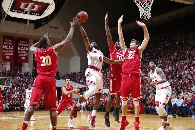 BLOOMINGTON, IN - JANUARY 03: Ethan Happ BLOOMINGTON, IN - JANUARY 03: Ethan Happ