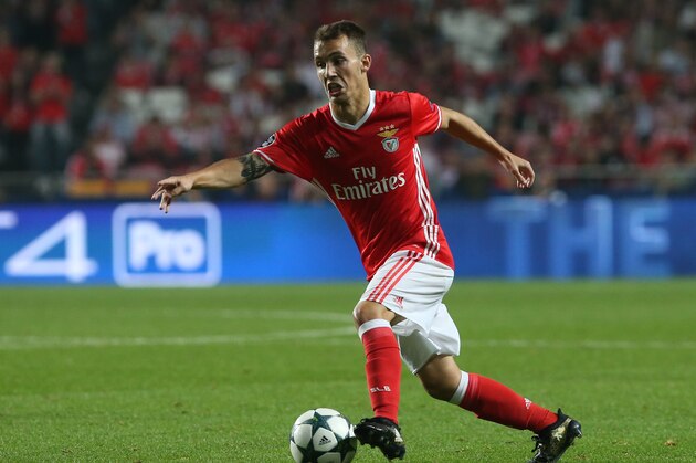 LISBON, PORTUGAL - NOVEMBER 1: SL Benfica's defender from Spain Alex Grimaldo in action during the UEFA Champions League match between SL Benfica and FC Dynamo Kyiv at Estadio da Luz on November 1, 2016 in Lisbon, Portugal.  (Photo by Gualter Fatia/Getty Images)