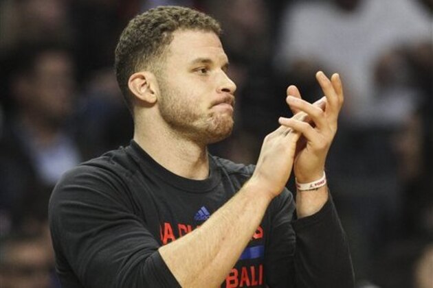 Los Angeles Clippers forward Blake Griffin (#32) watches during an NBA basketball game between Los Angeles Clippers and New Orleans Pelicans Saturday, Dec. 10, 2016, in Los Angeles.  (AP Photo/Ringo H.W. Chiu)