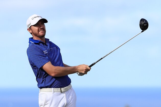 LAHAINA, HI - JANUARY 05:  Jimmy Walker of the United States plays his shot from the 16th tee during the first round of the SBS Tournament of Champions at the Plantation Course at Kapalua Golf Club on January 5, 2017 in Lahaina, Hawaii.  (Photo by Sam Greenwood/Getty Images)
