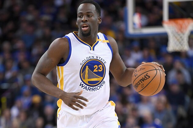 OAKLAND, CA - JANUARY 04:  Draymond Green #23 of the Golden State Warriors dribbles the ball against the Portland Trail Blazers during an NBA basketball game at ORACLE Arena on January 2, 2017 in Oakland, California. NOTE TO USER: User expressly acknowledges and agrees that, by downloading and or using this photograph, User is consenting to the terms and conditions of the Getty Images License Agreement.  (Photo by Thearon W. Henderson/Getty Images)