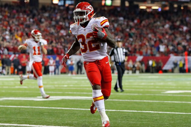ATLANTA, GA - DECEMBER 04: Spencer Ware #32 of the Kansas City Chiefs scores a touchdown against the Atlanta Falcons at Georgia Dome on December 4, 2016 in Atlanta, Georgia. (Photo by Kevin C. Cox/Getty Images) ATLANTA, GA - DECEMBER 04: Spencer Ware #32 of the Kansas City Chiefs scores a touchdown against the Atlanta Falcons at Georgia Dome on December 4, 2016 in Atlanta, Georgia. (Photo by Kevin C. Cox/Getty Images)