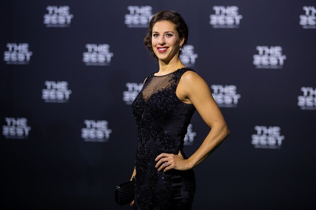 ZURICH, SWITZERLAND - JANUARY 09: The Best FIFA Women's Player Award nominee Carli Lloyd of the United States and Houston Dash, arrives for The Best FIFA Football Awards 2016 on January 9, 2017 in Zurich, Switzerland. (Photo by Philipp Schmidli/Getty Images)
