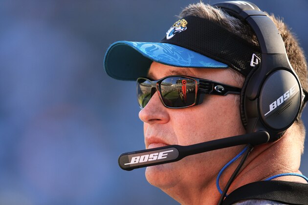 JACKSONVILLE, FL - DECEMBER 24: Interim head coach Doug Marrone of the Jacksonville Jaguars looks on during the game against the Tennessee Titans at EverBank Field on December 24, 2016 in Jacksonville, Florida. (Photo by Rob Foldy/Getty Images)