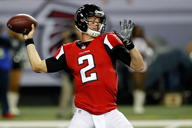 ATLANTA, GA - JANUARY 01: Matt Ryan #2 of the Atlanta Falcons throws a pass during the first half against the New Orleans Saints at the Georgia Dome on January 1, 2017 in Atlanta, Georgia. (Photo by Kevin C.  Cox/Getty Images)