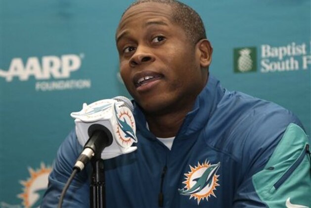 New Miami Dolphins defensive coordinator Vance Joseph responds to a question during a news conference, Thursday, Jan. 28, 2016, in Davie, Fla. Joseph was hired by the Dolphins' new head coach Adam Gase. (AP Photo/Lynne Sladky)