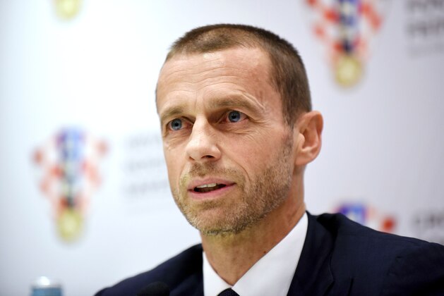 UEFA President Aleksander Ceferin addresses a press conference at the headquarters of the Croatian Football Federation in Zagreb on December 20, 2016. / AFP / -        (Photo credit should read -/AFP/Getty Images)