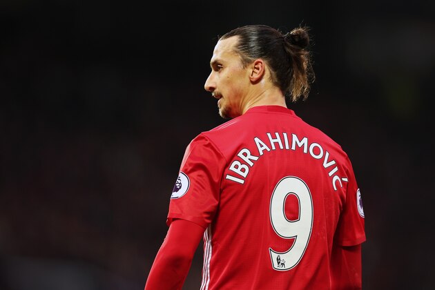 MANCHESTER, ENGLAND - DECEMBER 31: Zlatan Ibrahimovic of Manchester United during the Premier League match between Manchester United and Middlesbrough at Old Trafford on December 31, 2016 in Manchester, England. (Photo by James Baylis - AMA/Getty Images) MANCHESTER, ENGLAND - DECEMBER 31: Zlatan Ibrahimovic of Manchester United during the Premier League match between Manchester United and Middlesbrough at Old Trafford on December 31, 2016 in Manchester, England. (Photo by James Baylis - AMA/Getty Images)