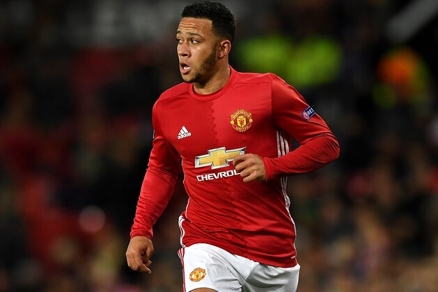 MANCHESTER, ENGLAND - NOVEMBER 24:  Memphis Depay of Manchester United during the UEFA Europa League match between Manchester United FC and Feyenoord at Old Trafford on November 24, 2016 in Manchester, England.  (Photo by Gareth Copley/Getty Images)