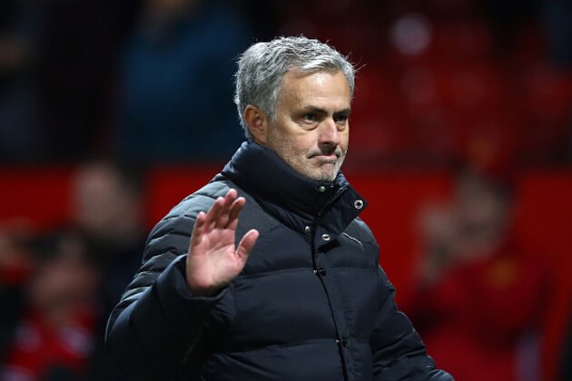 MANCHESTER, ENGLAND - JANUARY 10:  Jose Mourinho, Manager of Manchester United applauds supporters during the EFL Cup Semi-Final First Leg match between Manchester United and Hull City at Old Trafford on January 10, 2017 in Manchester, England.  (Photo by Clive Mason/Getty Images)