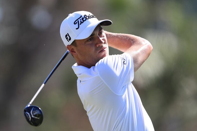 HONOLULU, HI - JANUARY 13:  Justin Thomas of the United States plays his shot from the first tee during the second round of the Sony Open In Hawaii at Waialae Country Club on January 13, 2017 in Honolulu, Hawaii.  (Photo by Sean M. Haffey/Getty Images)