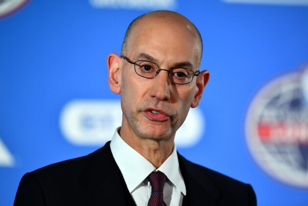 LONDON, ENGLAND - JANUARY 12:  NBA commissioner, Adam Silver speaks during a press conference prior to the NBA match between Indiana Pacers and Denver Nuggets at the O2 Arena on January 12, 2017 in London, England.  (Photo by Dan Mullan/Getty Images)