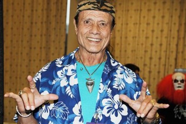 Jimmy 'Superfly’ Snuka appears at the Spooky Empire Mayhem Horror Convention at the DoubleTree Hotel on Saturday, May 31, 2014, in Orlando, Fla. (Photo by [Jeff Daly/Invision/AP)