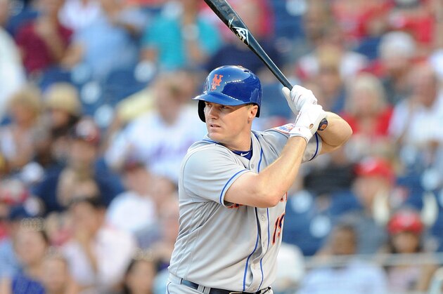 WASHINGTON, DC - SEPTEMBER 14: Jay Bruce #19 of the New York Mets bats against the Washington Nationals at Nationals Park on September 14, 2016 in Washington, DC. (Photo by G Fiume/Getty Images)