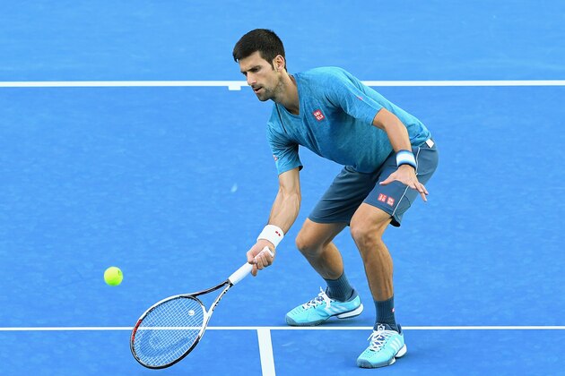 MELBOURNE, AUSTRALIA - JANUARY 15: Novak Djokovic of Serbia volleys during a practice session ahead of the 2017 Australian Open at Melbourne Park on January 15, 2017 in Melbourne, Australia. (Photo by Quinn Rooney/Getty Images) MELBOURNE, AUSTRALIA - JANUARY 15: Novak Djokovic of Serbia volleys during a practice session ahead of the 2017 Australian Open at Melbourne Park on January 15, 2017 in Melbourne, Australia. (Photo by Quinn Rooney/Getty Images)