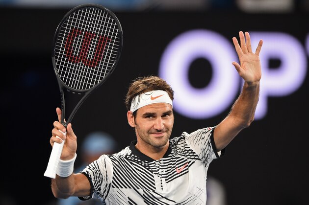 Switzerland's Roger Federer celebrates after victory against Austria's Jurgen Melzer during their men's singles match on day one of the Australian Open tennis tournament in Melbourne on January 16, 2017. / AFP / PETER PARKS / IMAGE RESTRICTED TO EDITORIAL USE - STRICTLY NO COMMERCIAL USE (Photo credit should read PETER PARKS/AFP/Getty Images) Switzerland's Roger Federer celebrates after victory against Austria's Jurgen Melzer during their men's singles match on day one of the Australian Open tennis tournament in Melbourne on January 16, 2017. / AFP / PETER PARKS / IMAGE RESTRICTED TO EDITORIAL USE - STRICTLY NO COMMERCIAL USE (Photo credit should read PETER PARKS/AFP/Getty Images)