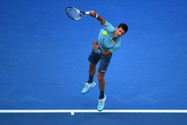 MELBOURNE, AUSTRALIA - JANUARY 17: Novak Djokovic of Serbia serves in his first round match against Fernando Verdasco of Spain on day two of the 2017 Australian Open at Melbourne Park on January 17, 2017 in Melbourne, Australia. (Photo by Quinn Rooney/Getty Images) MELBOURNE, AUSTRALIA - JANUARY 17: Novak Djokovic of Serbia serves in his first round match against Fernando Verdasco of Spain on day two of the 2017 Australian Open at Melbourne Park on January 17, 2017 in Melbourne, Australia. (Photo by Quinn Rooney/Getty Images)