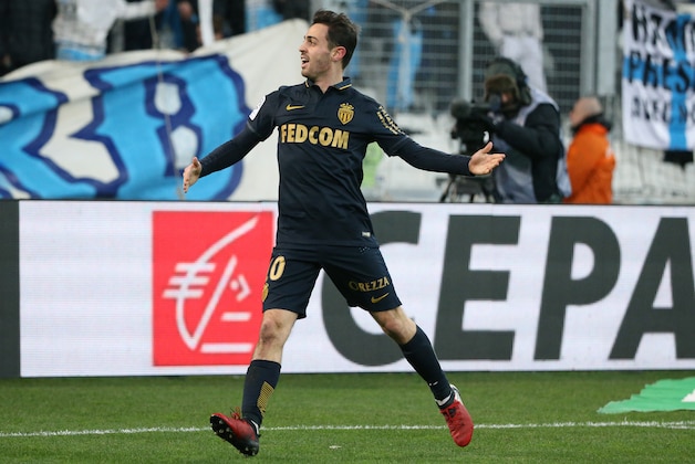 MARSEILLE, FRANCE - JANUARY 15: Bernardo Silva of Monaco celebrates his second goal during the French Ligue 1 match between Olympique de Marseille and AS Monaco at Stade Velodrome on January 15, 2017 in Marseille, France. (Photo by Jean Catuffe/Getty Images) MARSEILLE, FRANCE - JANUARY 15: Bernardo Silva of Monaco celebrates his second goal during the French Ligue 1 match between Olympique de Marseille and AS Monaco at Stade Velodrome on January 15, 2017 in Marseille, France. (Photo by Jean Catuffe/Getty Images)