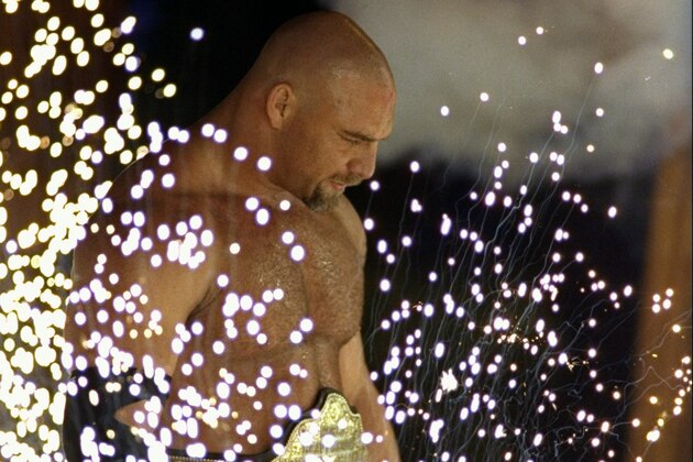 12 Jun 1998:  Bill Goldberg looks on during the WCW Bash at the Beach at the Cox Arena in San Diego, California. Mandatory Credit: Elsa Hasch  /Allsport