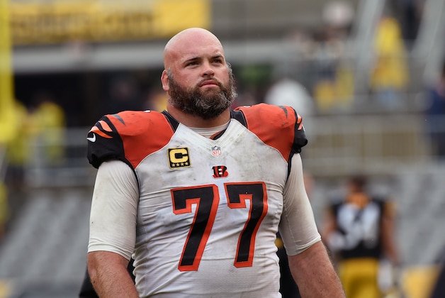 PITTSBURGH, PA - SEPTEMBER 18: Offensive lineman Andrew Whitworth #77 of the Cincinnati Bengals looks on from the field after a game against the Pittsburgh Steelers at Heinz Field on September 18, 2016 in Pittsburgh, Pennsylvania. The Steelers defeated the Bengals 24-16.  (Photo by George Gojkovich/Getty Images)