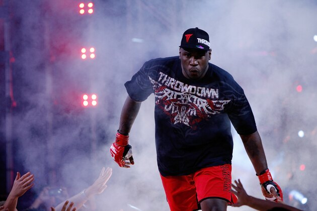 DALLAS, TX - JUNE 18:  Brett Rogers enters the arena for his Heavyweight bout with Josh Barnett at the Strikeforce event at American Airlines Center on June 18, 2011 in Dallas, Texas.  (Photo by Esther Lin/Forza LLC/Forza LLC via Getty Images)