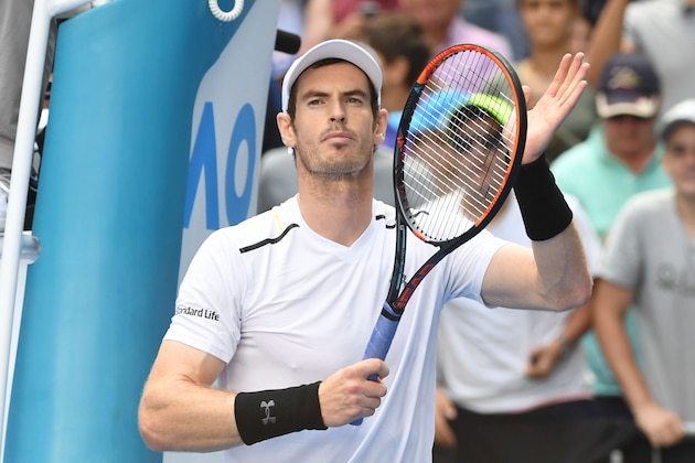 Britain's Andy Murray celebrates beating Sam Querrey of the US during their men's singles third round match on day five of the Australian Open tennis tournament in Melbourne on January 20, 2017. / AFP / SAEED KHAN / IMAGE RESTRICTED TO EDITORIAL USE - STRICTLY NO COMMERCIAL USE (Photo credit should read SAEED KHAN/AFP/Getty Images) Britain's Andy Murray celebrates beating Sam Querrey of the US during their men's singles third round match on day five of the Australian Open tennis tournament in Melbourne on January 20, 2017. / AFP / SAEED KHAN / IMAGE RESTRICTED TO EDITORIAL USE - STRICTLY NO COMMERCIAL USE (Photo credit should read SAEED KHAN/AFP/Getty Images)