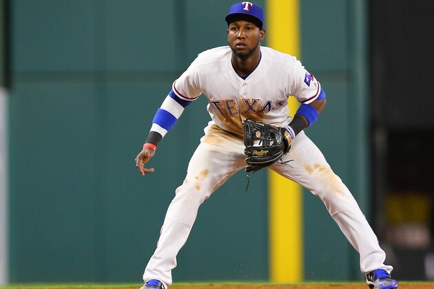 ARLINGTON, TX - SEPTEMBER 27: Jurickson Profar #19 of the Texas Rangers in action during in the fifth inning against the Milwaukee Brewers at Globe Life Park in Arlington on September 27, 2016 in Arlington, Texas. (Photo by Rick Yeatts/Getty Images)