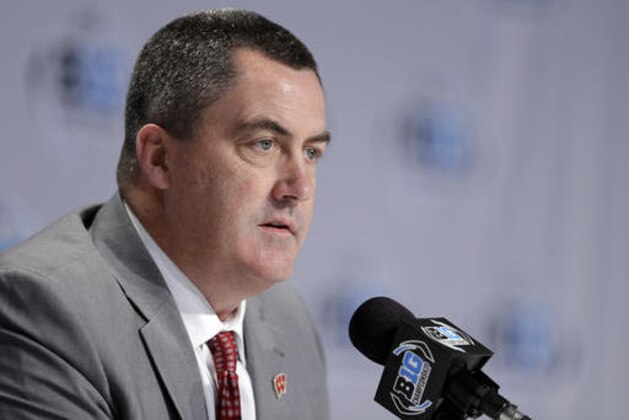 Wisconsin head coach Paul Chryst responds to a question during a news conference for the Big Ten Conference championship NCAA college football game Friday, Dec. 2, 2016, in Indianapolis. Wisconsin will play Penn State Saturday for the championship. (AP Photo/Darron Cummings) Wisconsin head coach Paul Chryst responds to a question during a news conference for the Big Ten Conference championship NCAA college football game Friday, Dec. 2, 2016, in Indianapolis. Wisconsin will play Penn State Saturday for the championship. (AP Photo/Darron Cummings)