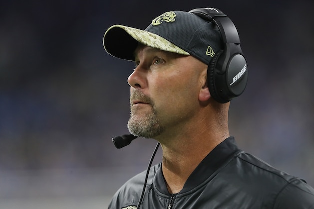 DETROIT, MI - NOVEMBER 20: Head coach Gus Bradley of the Jacksonville Jaguars watches his team play against the Detroit Lions at Ford Field on November 20, 2016 in Detroit, Michigan. (Photo by Leon Halip/Getty Images)