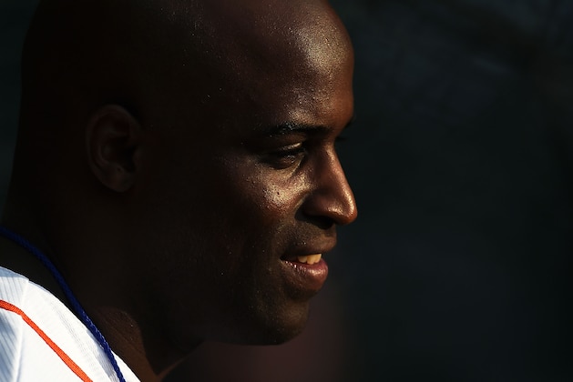 HOUSTON, TX - MAY 01:  Former NFL running back Ricky Williams waits to throw the first pitch of a game between the Houston Astros and the Seattle Mariners at Minute Maid Park on May 1, 2015 in Houston, Texas.  (Photo by Stacy Revere/Getty Images)