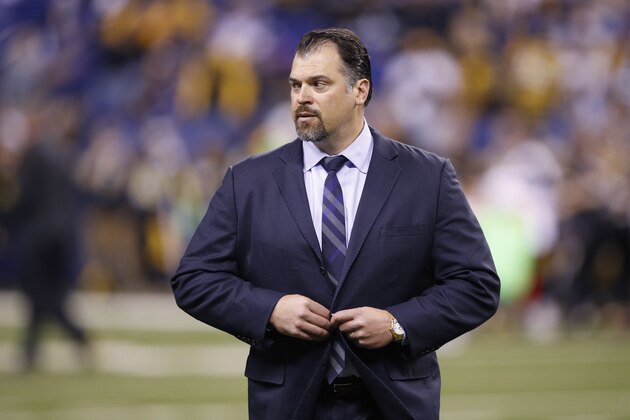 INDIANAPOLIS, IN - NOVEMBER 24: Indianapolis Colts general manager Ryan Grigson looks on before the game against the Pittsburgh Steelers at Lucas Oil Stadium on November 24, 2016 in Indianapolis, Indiana. The Steelers defeated the Colts 28-7. (Photo by Joe Robbins/Getty Images)