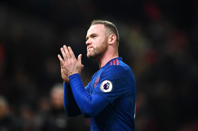 STOKE ON TRENT, ENGLAND - JANUARY 21:  Wayne Rooney of Manchester United shows appreciation to the fans after the Premier League match between Stoke City and Manchester United at Bet365 Stadium on January 21, 2017 in Stoke on Trent, England. Wayne Rooney scored his 250th goal for Manchester United in all competitions, which makes him the club's top goal scorer of all time. He surpasses the record previously held by Sir Bobby Charlton.  (Photo by Laurence Griffiths/Getty Images)