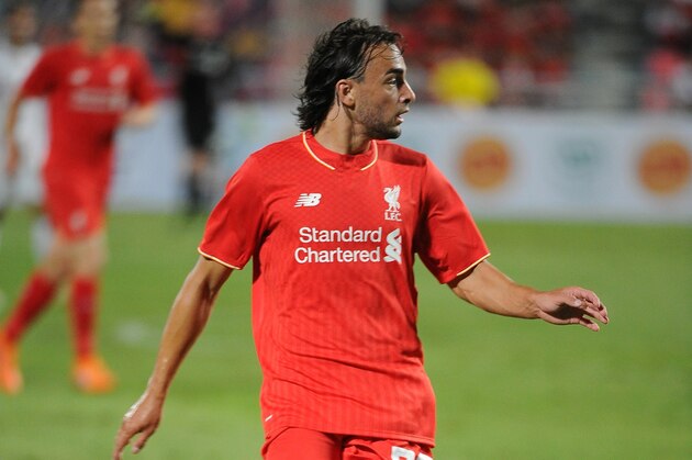 BANGKOK, THAILAND - JULY 14:  Lazar Markovic of Liverpool in action during the international friendly match between Thai Premier League All Stars and Liverpool FC at Rajamangala Stadium on July 14, 2015 in Bangkok, Thailand.  (Photo by Robertus Pudyanto/Getty Images)