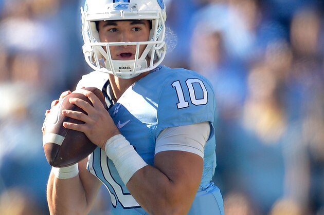 CHAPEL HILL, NC - NOVEMBER 05: Mitch Trubisky #10 of the North Carolina Tar Heels in action against the Georgia Tech Yellow Jackets during the game at Kenan Stadium on November 5, 2016 in Chapel Hill, North Carolina. (Photo by Grant Halverson/Getty Images) CHAPEL HILL, NC - NOVEMBER 05: Mitch Trubisky #10 of the North Carolina Tar Heels in action against the Georgia Tech Yellow Jackets during the game at Kenan Stadium on November 5, 2016 in Chapel Hill, North Carolina. (Photo by Grant Halverson/Getty Images)