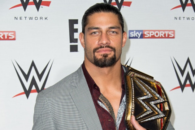 LONDON, ENGLAND - APRIL 18:  Roman Reigns arrives for WWE RAW at 02 Brooklyn Bowl on April 18, 2016 in London, England.  (Photo by Ian Gavan/Getty Images)