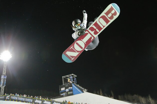 ASPEN, USA - JANUARY 24: (FRANCE OUT) Kelly Clark of the USA takes 2nd place during the Winter X Games Women's Snowboard Superpipe on January 24, 2015 in Aspen, USA. (Photo by Nathan Bilow/Agence Zoom/Getty Images)
