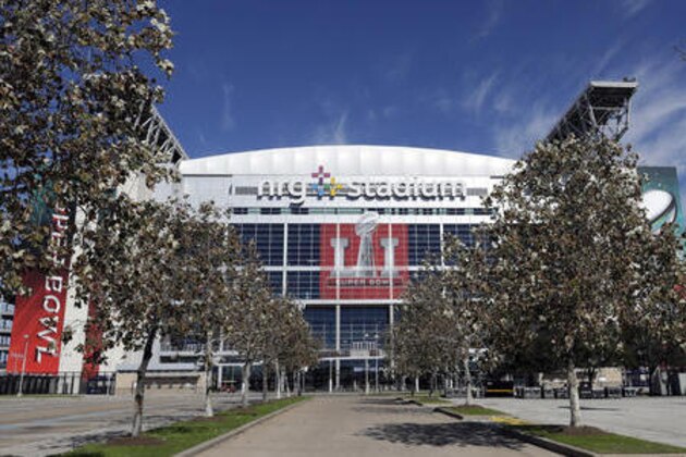 NRG Stadium, which will host Super Bowl LI, is shown Tuesday, Jan. 24, 2017, in Houston. The New England Patriots will play the Atlanta Falcons in NFL football's Super Bowl LI on Sunday, Feb. 5, 2017, at NRG Stadium. (AP Photo/David J. Phillip)
