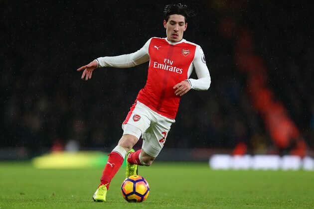 LONDON, ENGLAND - JANUARY 01: Hector Bellerin of Arsenal during the Premier League match between Arsenal and Crystal Palace at Emirates Stadium on January 1, 2017 in London, England. (Photo by Catherine Ivill - AMA/Getty Images)