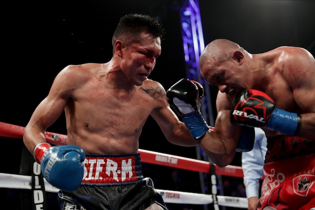 CARSON, CA - JUNE 04:  Francisco Vargas (L) lands a right to the head of Orlando Salido during their WBC super featherweight championship bout at StubHub Center on June 4, 2016 in Carson, California.  (Photo by Sean M. Haffey/Getty Images)
